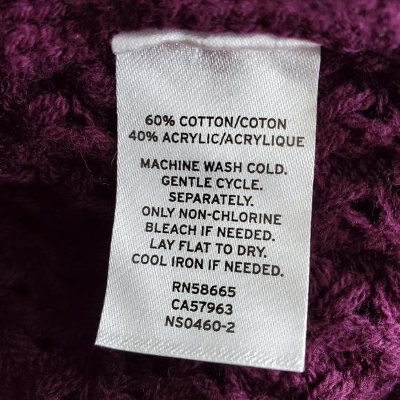 NEW 14th & Union Purple Sweater Eyelet Knit - Picture 4 of 5